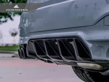 BMW F90 M5 with AutoTecknic rear diffuser installed (close-up)