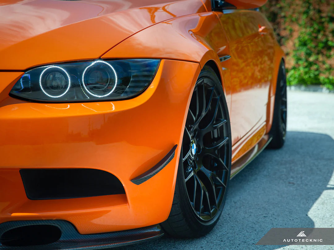 AUTOTECKNIC FRONT BUMPER DRY CARBON CANARD SET - E9X M3