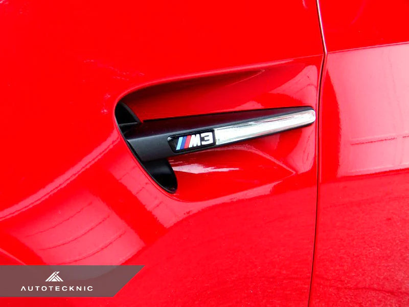 AUTOTECKNIC REPLACEMENT STEALTH BLACK FENDER GILLS - E90 SEDAN / E92 COUPE / E93 CABRIO M3